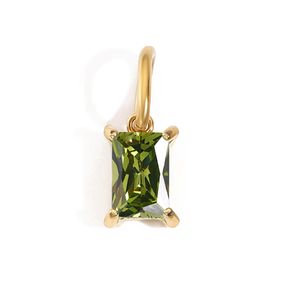 Vela Birthstone Charm in gold tone featuring birth month, product image 8