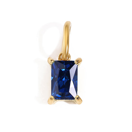 Vela Birthstone Charm in gold tone featuring birth month, product image 9