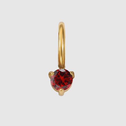 Luna Birthstone Drop in gold tone featuring birth month, product image 15