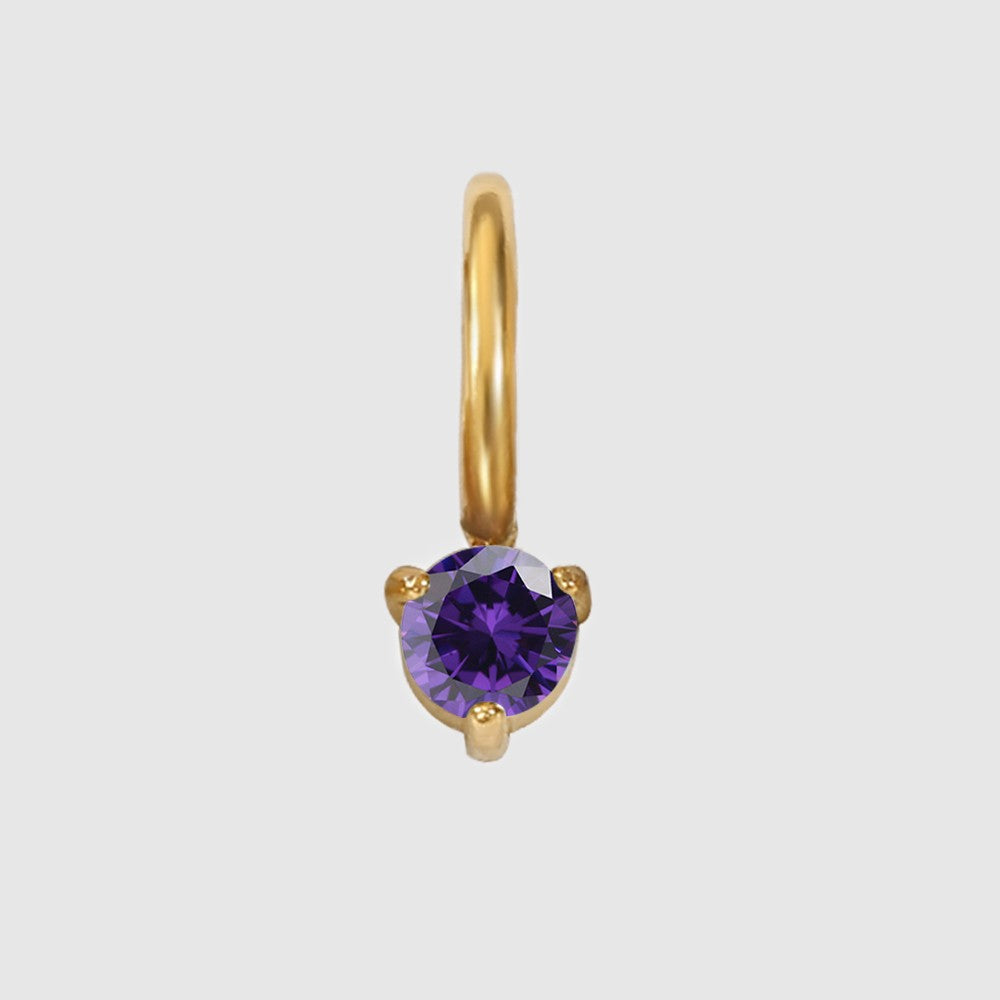 Luna Birthstone Drop in gold tone featuring birth month, product image 4