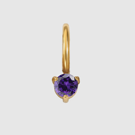 Luna Birthstone Drop in gold tone featuring birth month, product image 4