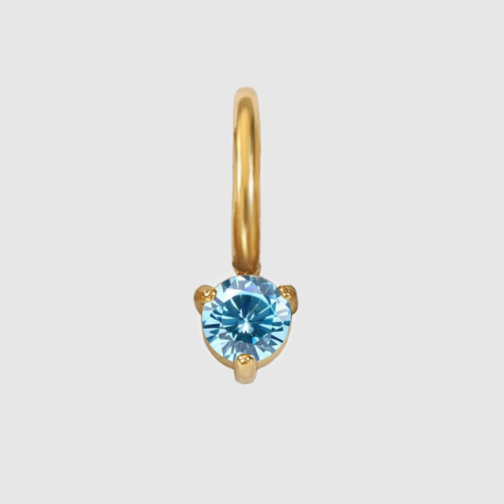 Luna Birthstone Drop in gold tone featuring birth month, product image 5