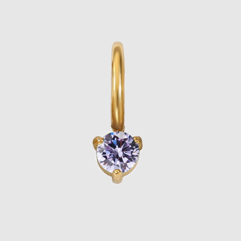 Luna Birthstone Drop in gold tone featuring birth month, product image 8