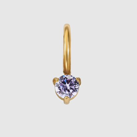 Luna Birthstone Drop in gold tone featuring birth month, product image 8