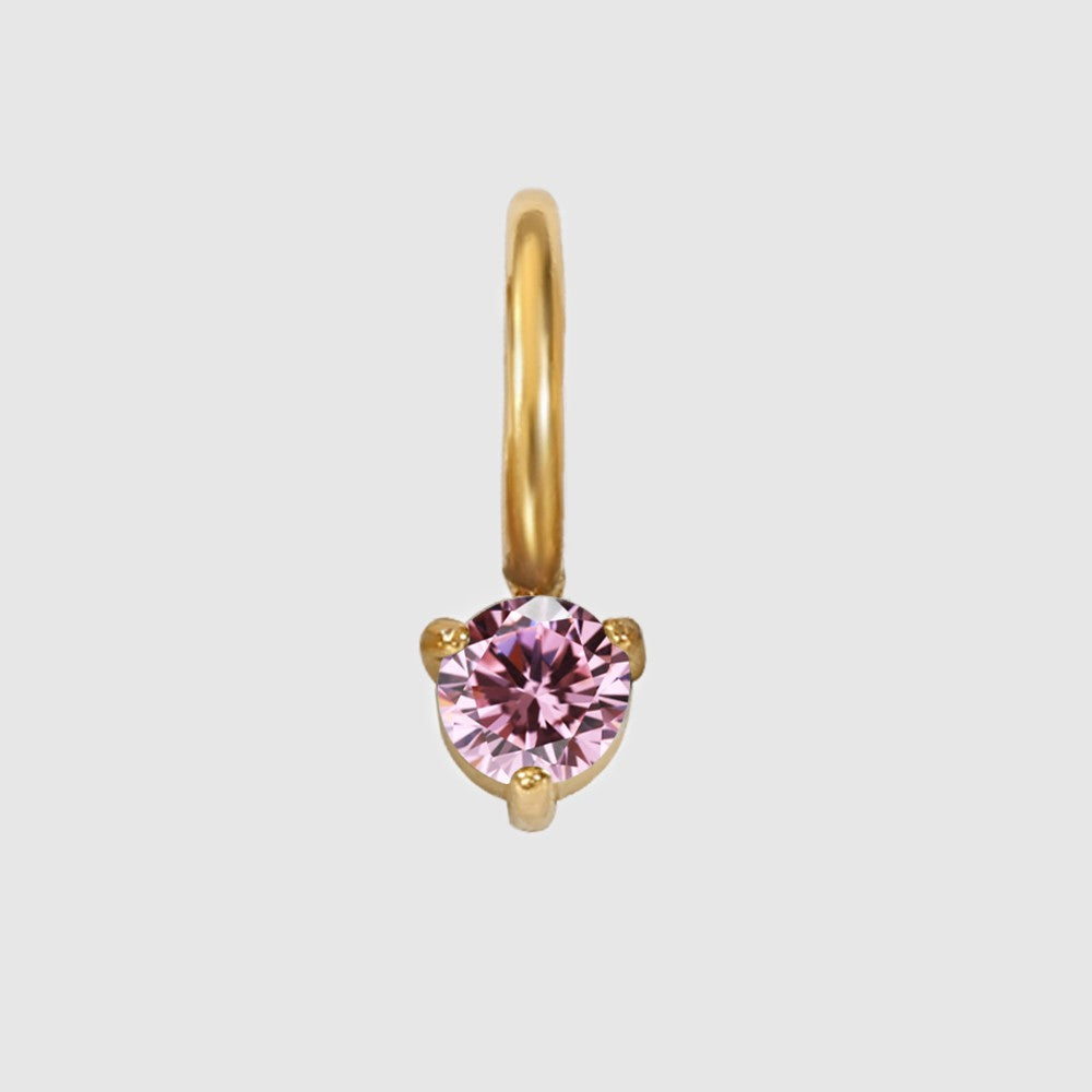 Luna Birthstone Drop in gold tone featuring birth month, product image 12