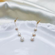 Sienna Pearl Drop Earrings in gold tone, product image 2