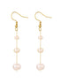 Sienna Pearl Drop Earrings in gold tone