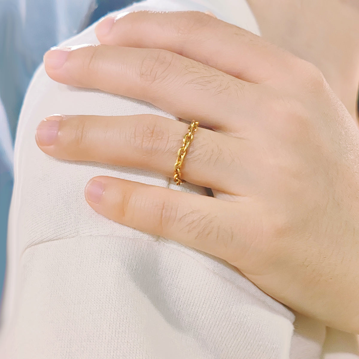 Rhea Link Ring in gold tone, product image 3