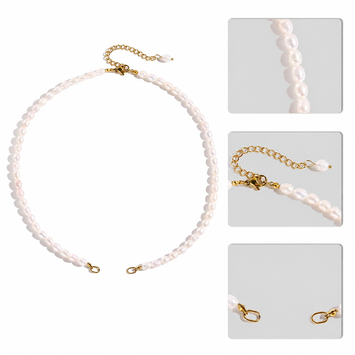 Sienna Freshwater Pearl Strand in gold tone