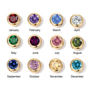 Mira Birthstone Charm in gold tone featuring birth month, product image 2