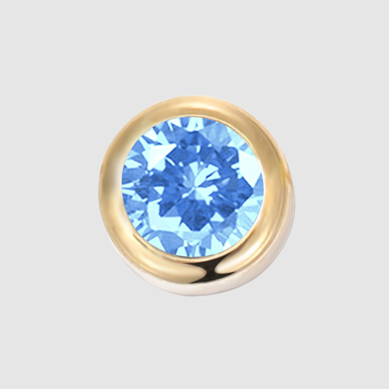 Mira Birthstone Charm in gold tone featuring birth month, product image 5