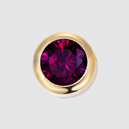 Mira Birthstone Charm in gold tone featuring birth month, product image 8