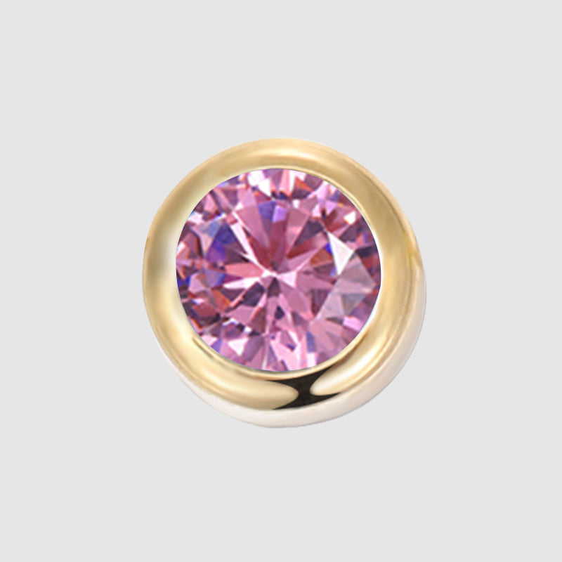 Mira Birthstone Charm in gold tone featuring birth month, product image 12