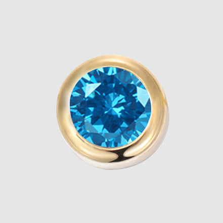 Mira Birthstone Charm in gold tone featuring birth month, product image 14