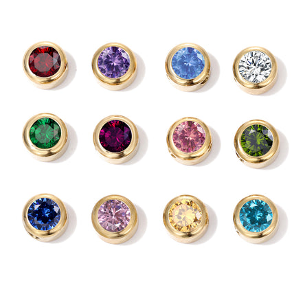 Mira Birthstone Charm in gold tone featuring birth month