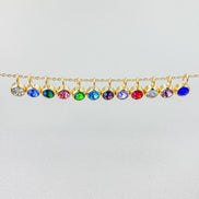Luna Birthstone Tag in gold tone featuring birth month, product image 15