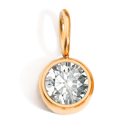 Luna Birthstone Tag in gold tone featuring birth month, product image 13