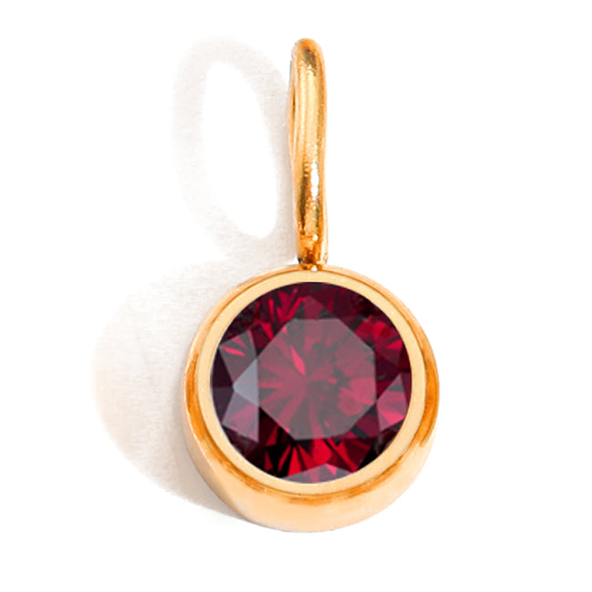Luna Birthstone Tag in gold tone featuring birth month, product image 14