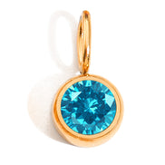 Luna Birthstone Tag in gold tone featuring birth month, product image 12