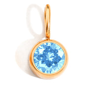 Luna Birthstone Tag in gold tone featuring birth month, product image 4