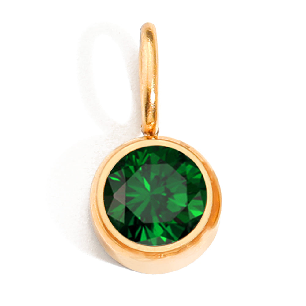 Luna Birthstone Tag in gold tone featuring birth month, product image 5