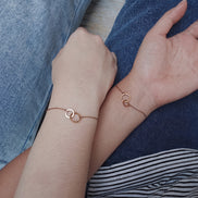 Amity Circle Bracelet with textured interlocking circles, additional product image