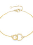 Amity Circle Bracelet in gold tone with interlocking circle design