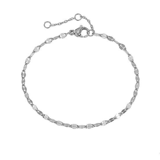 Rhea Oval Link Bracelet in silver tone, product image 4