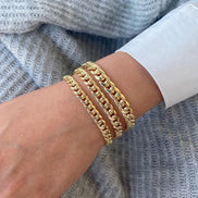 Soren Cuban Bracelet in gold tone featuring cuban link, product image 16