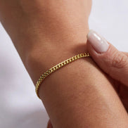 Soren Cuban Bracelet in gold tone featuring cuban link, product image 7