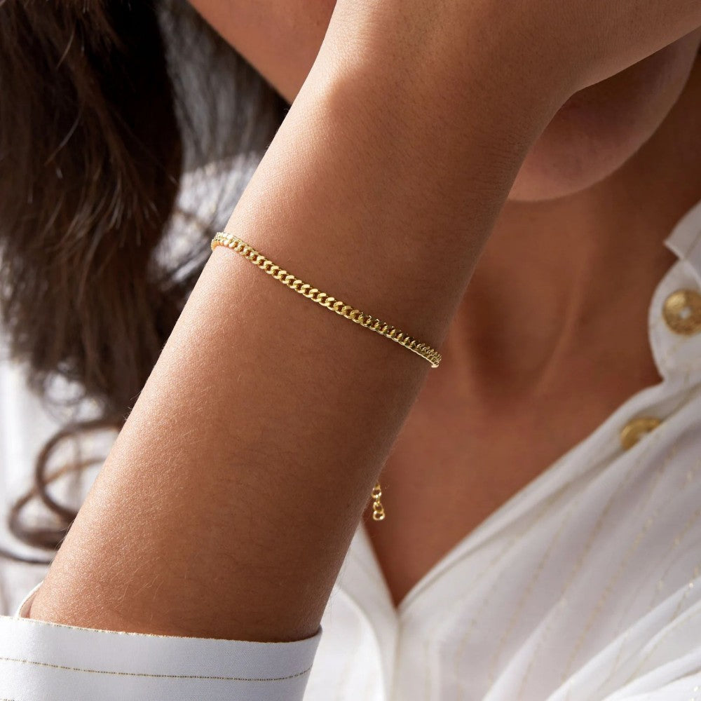 Soren Cuban Bracelet in gold tone featuring cuban link, product image 10