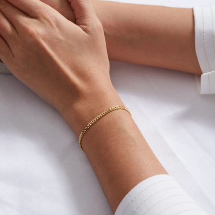 Soren Cuban Bracelet in gold tone featuring cuban link, product image 11