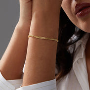 Soren Cuban Bracelet in gold tone featuring cuban link, product image 12
