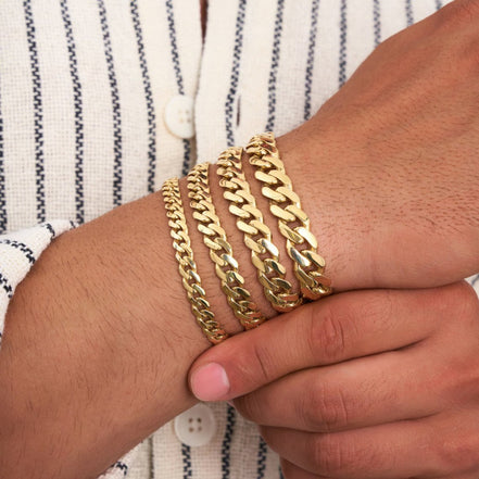 Soren Cuban Bracelet in gold tone featuring cuban link, product image 19