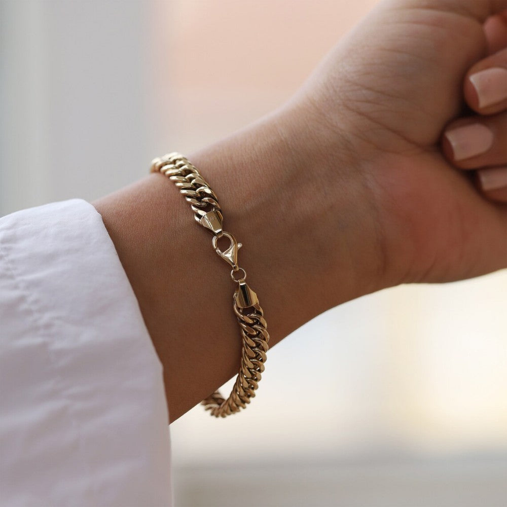 Soren Cuban Bracelet in gold tone featuring cuban link, product image 4