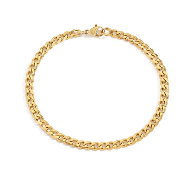 Soren Cuban Bracelet in gold tone featuring cuban link