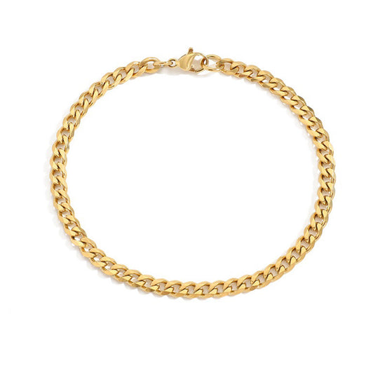 Soren Cuban Bracelet in gold tone featuring cuban link