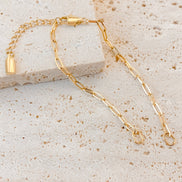 Arden Paperclip Bracelet in gold tone featuring paperclip chain, product image 6