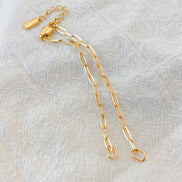Arden Paperclip Bracelet in gold tone featuring paperclip chain, product image 8