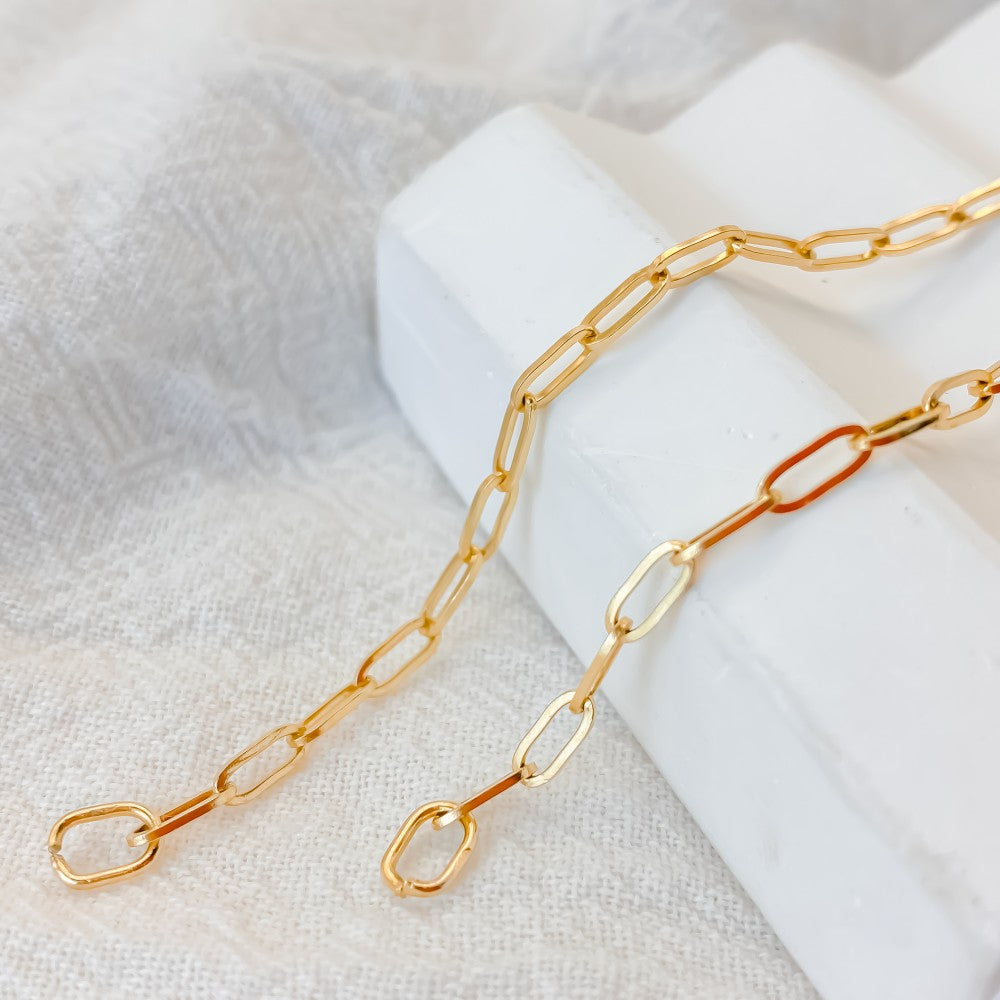 Arden Paperclip Bracelet in gold tone featuring paperclip chain, product image 9