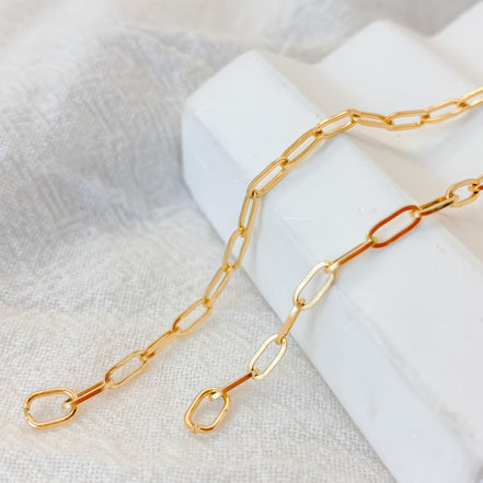 Arden Paperclip Bracelet in gold tone featuring paperclip chain, product image 9