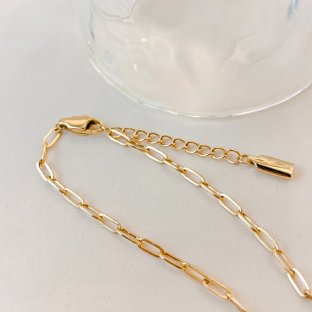 Arden Paperclip Bracelet in gold tone featuring paperclip chain, product image 11