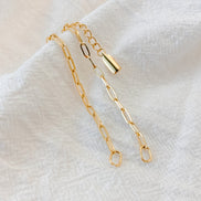 Arden Paperclip Bracelet in gold tone featuring paperclip chain, product image 12