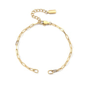 Arden Paperclip Bracelet in gold tone featuring paperclip chain