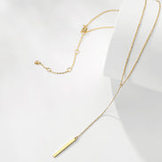 Vela Long Bar Necklace featuring bar pendant, product image 9
