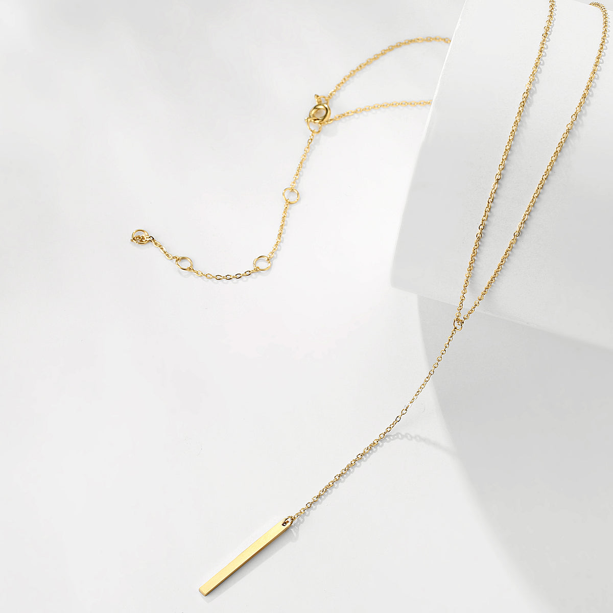 Vela Long Bar Necklace featuring bar pendant, product image 9