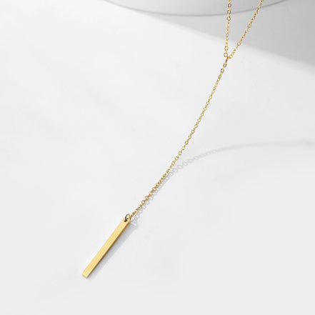 Vela Long Bar Necklace featuring bar pendant, product image 2