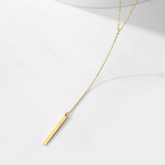 Vela Long Bar Necklace featuring bar pendant, product image 2