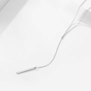 Vela Long Bar Necklace featuring bar pendant, product image 10