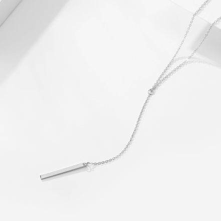 Vela Long Bar Necklace featuring bar pendant, product image 10